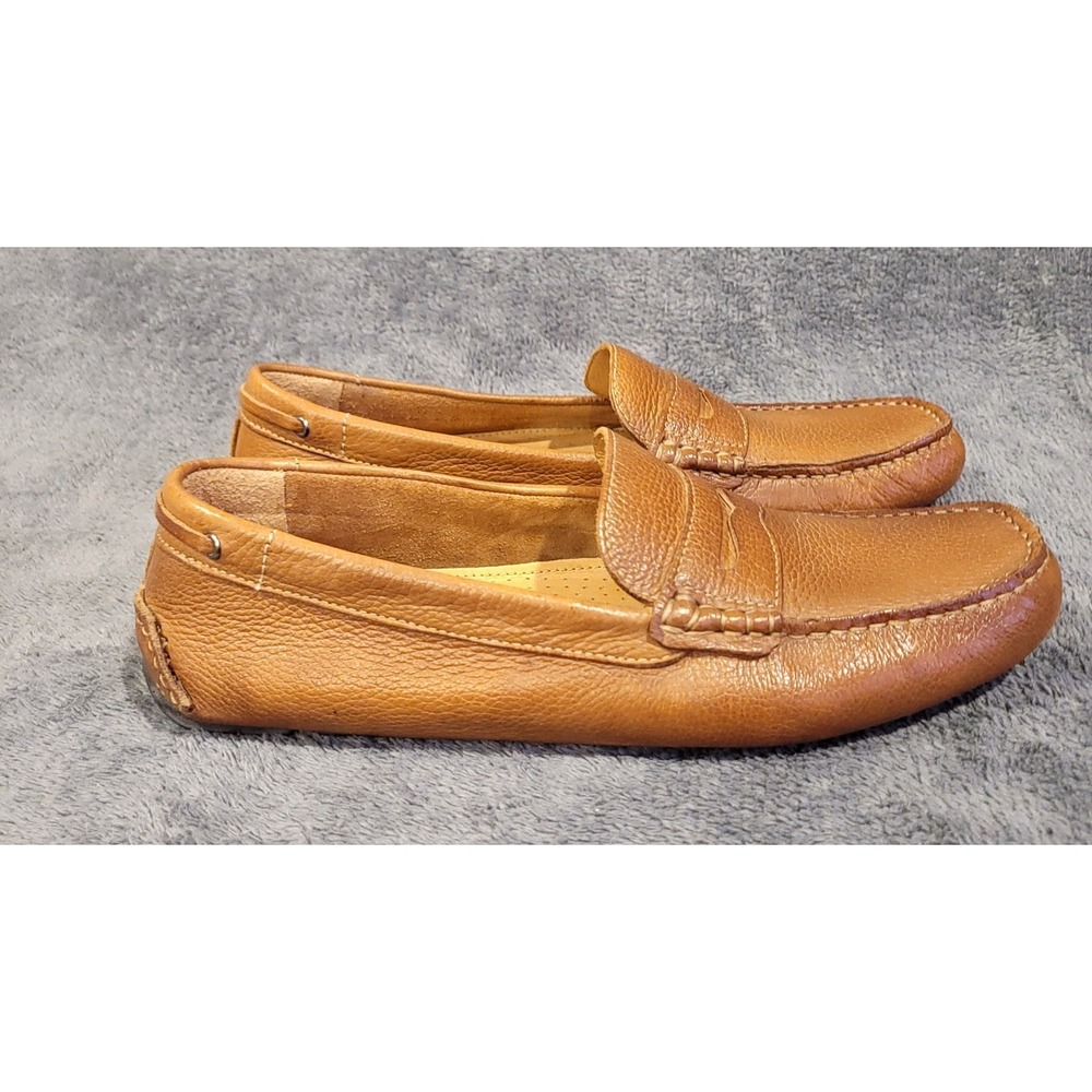 GH Bass Monte Mens Penny Loafer Brown 9.5 Medium Drivers Leather EXCELLENT - Picture 2 of 9